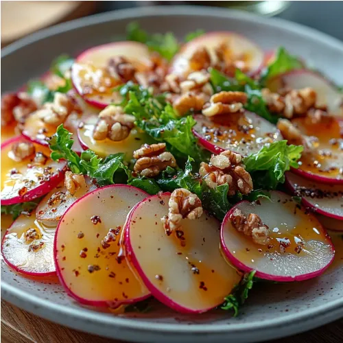 Salade d'endives, pommes et noix