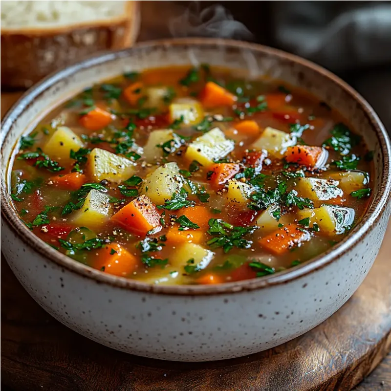 Soupe de l&eacute;gumes d'hiver vitamin&eacute;e