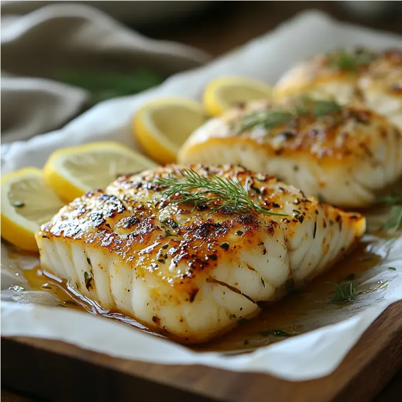 Filet de poisson en papillote avec fenouil et citron