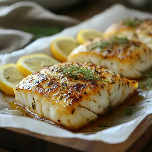 Filet de poisson en papillote avec fenouil et citron