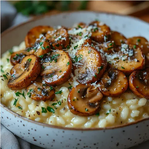 Risotto express aux champignons de saison