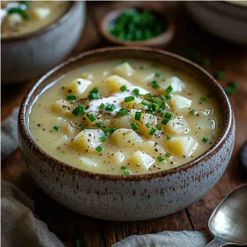 Soupe de poireaux et pommes de terre