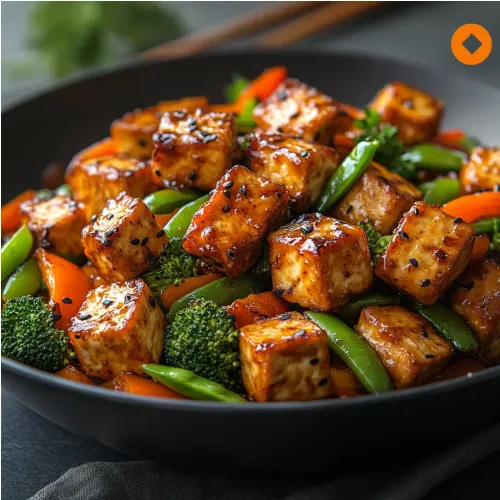 Wok de légumes croquants au tofu