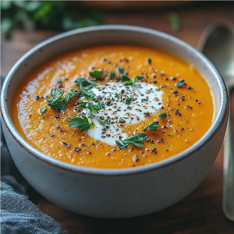 Velout&eacute; de courge butternut et carottes