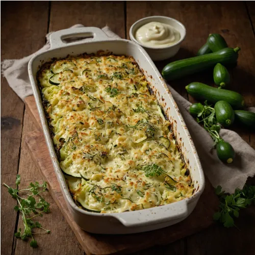 Gratin de courgettes au four