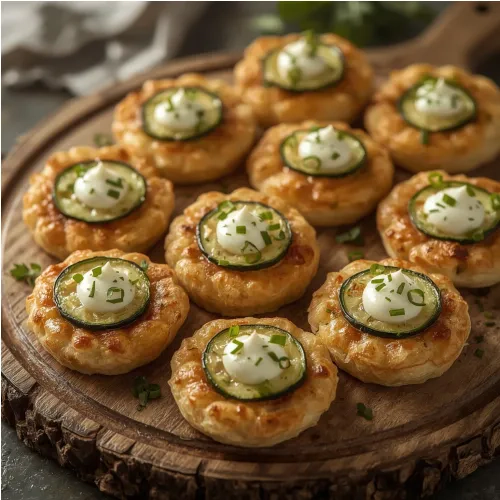 Pizzette de courgette et fromage frais