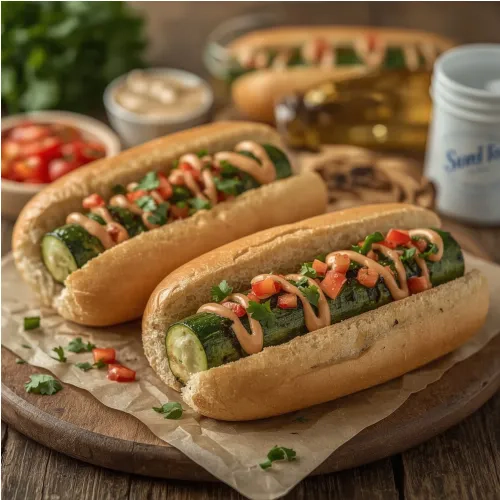 Hot dog de courgette