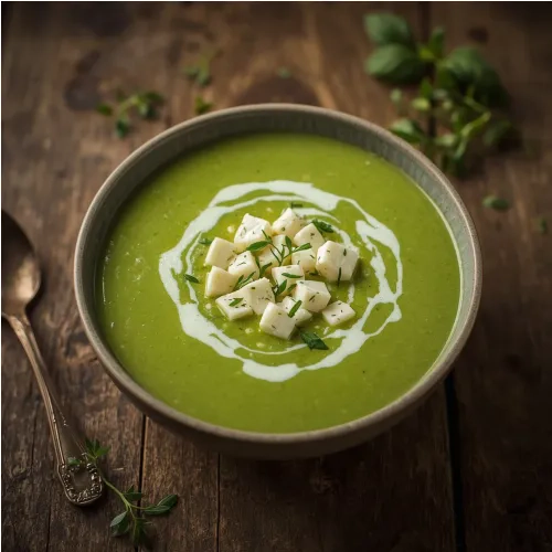 Velouté de courgette à la vache qui rit