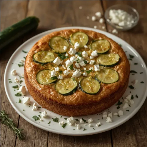 Cake au chèvre et à la courgette