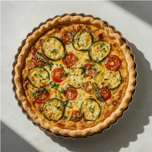 Quiche légère aux courgettes et tomates