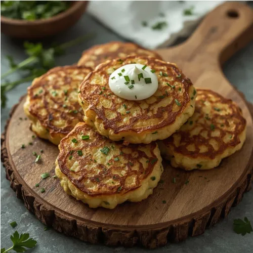 Galettes de pommes de terre et courgette râpées