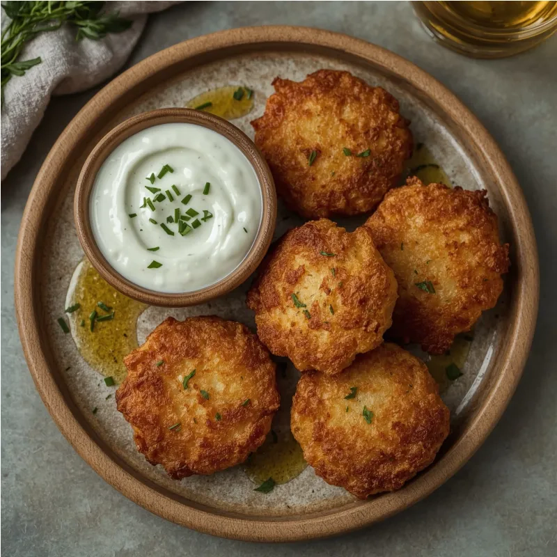 Beignets de pommes de terre au ch&egrave;vre