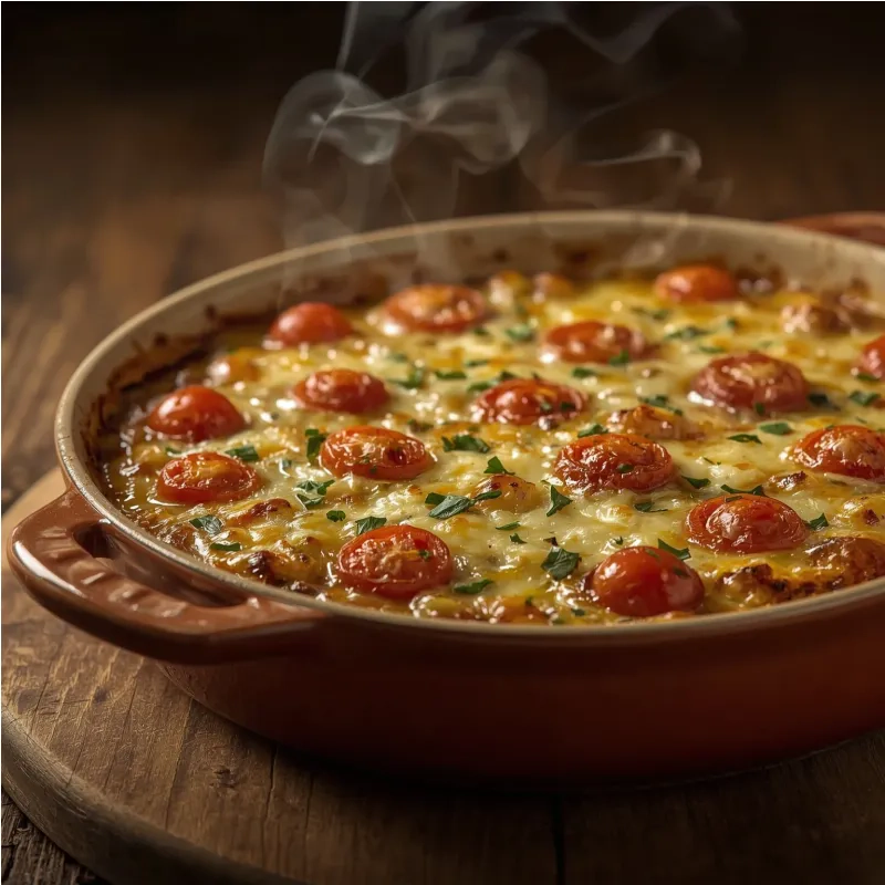 Gratin de courgettes aux tomates cerises