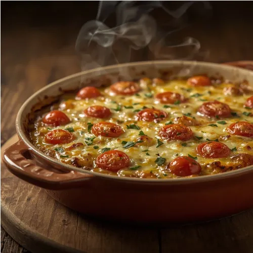 Gratin de courgettes aux tomates cerises