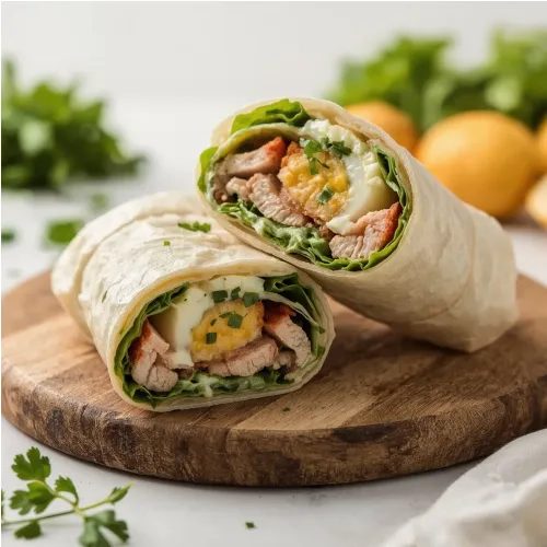 Wrap au thon, œuf dur et mayonnaise