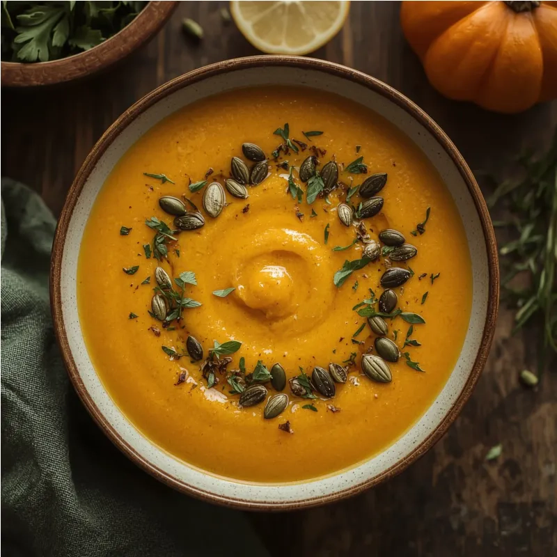 Soupe de courge butternut &agrave; tomber par terre