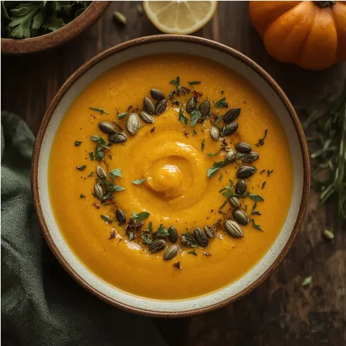 Soupe de courge butternut à tomber par terre