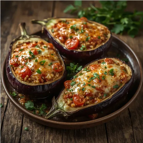 Aubergines personnalisées végétariennes