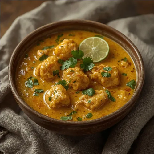 Poulet au curry et lait de coco