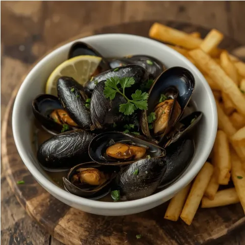 Moules marinières avec frites