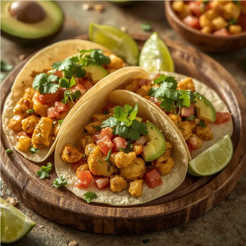 Tacos au poulet curry