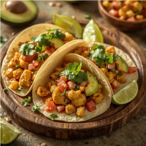Tacos au poulet curry