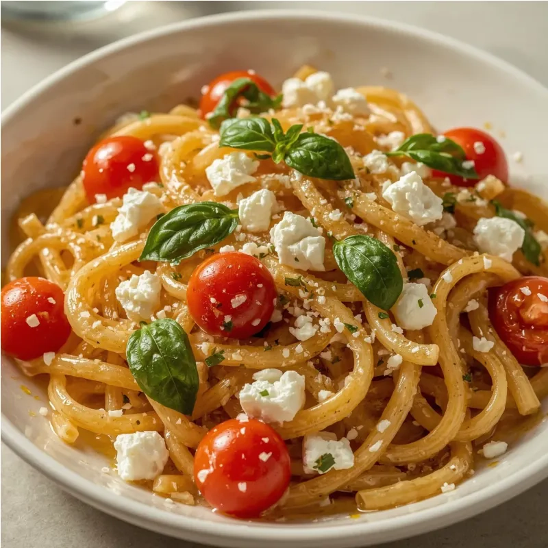 Salade de p&acirc;tes &agrave; la f&eacute;ta et aux tomates cerises