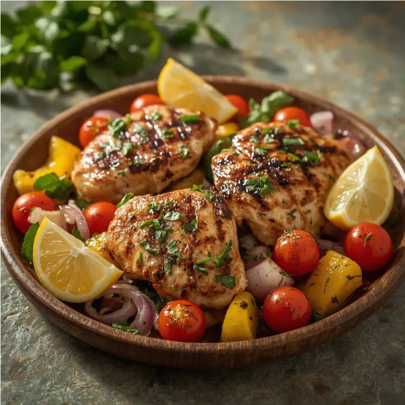 Poulet grill&eacute; &agrave; la grecque