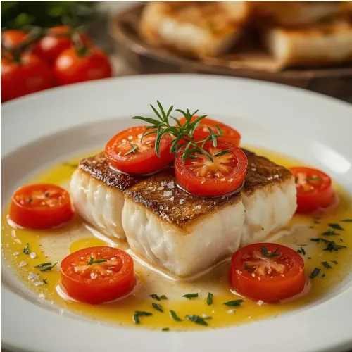 Merlan aux tomates et herbes