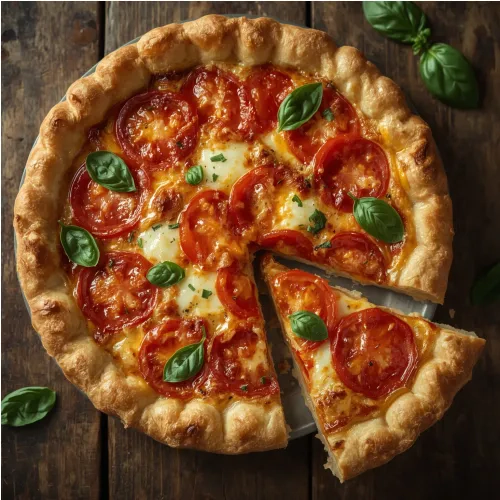 Quiche fondante tomates-mozzarella