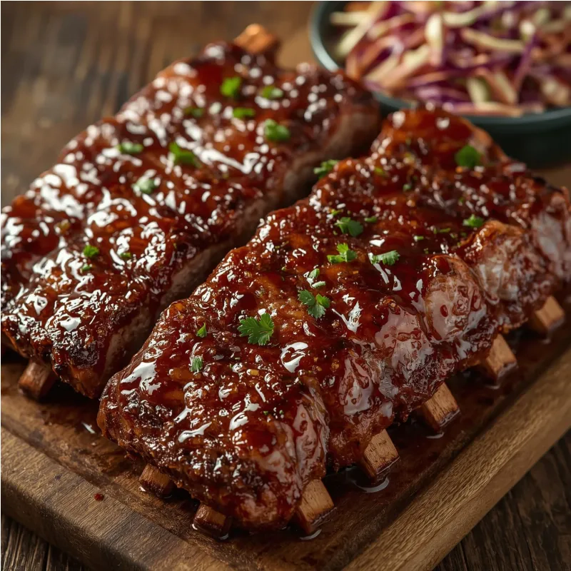 Ribs de porc grill&eacute;s au barbecue