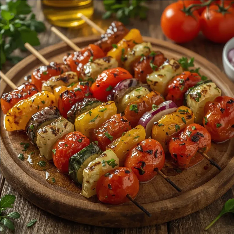 Brochettes de l&eacute;gumes grill&eacute;s