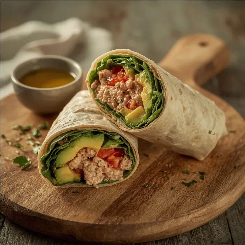 Wrap au thon et &agrave; l'avocat