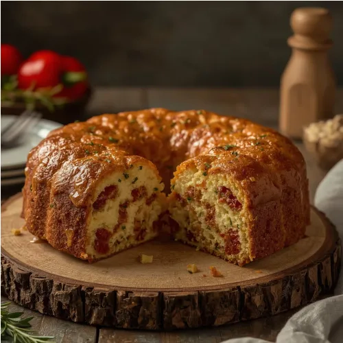 Cake au chorizo et aux poivrons