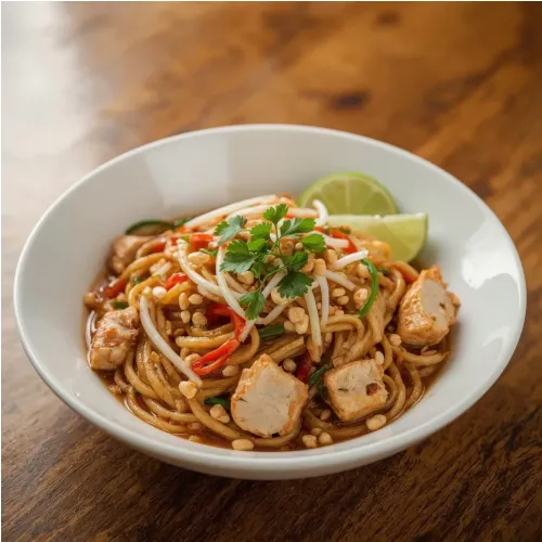 Pad thaï aux nouilles de riz et poulet