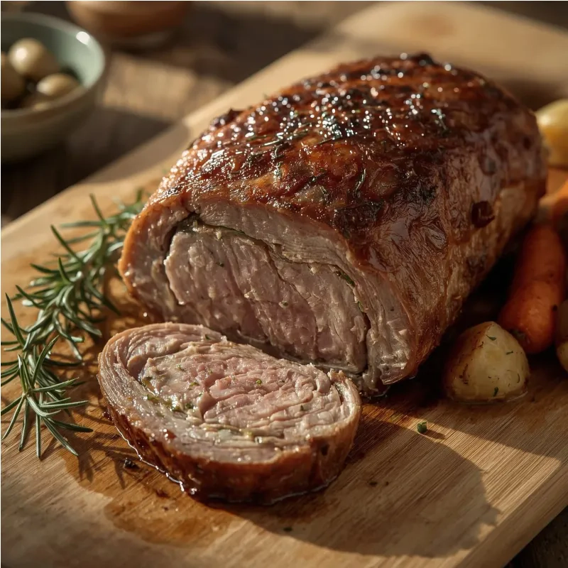 R&ocirc;ti de veau aux herbes