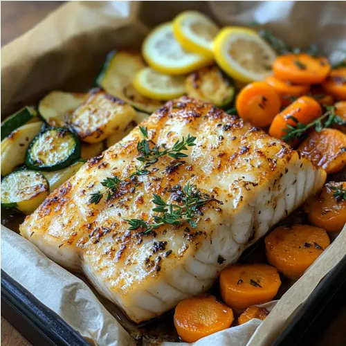 Filets de poisson en papillote et légumes vapeur