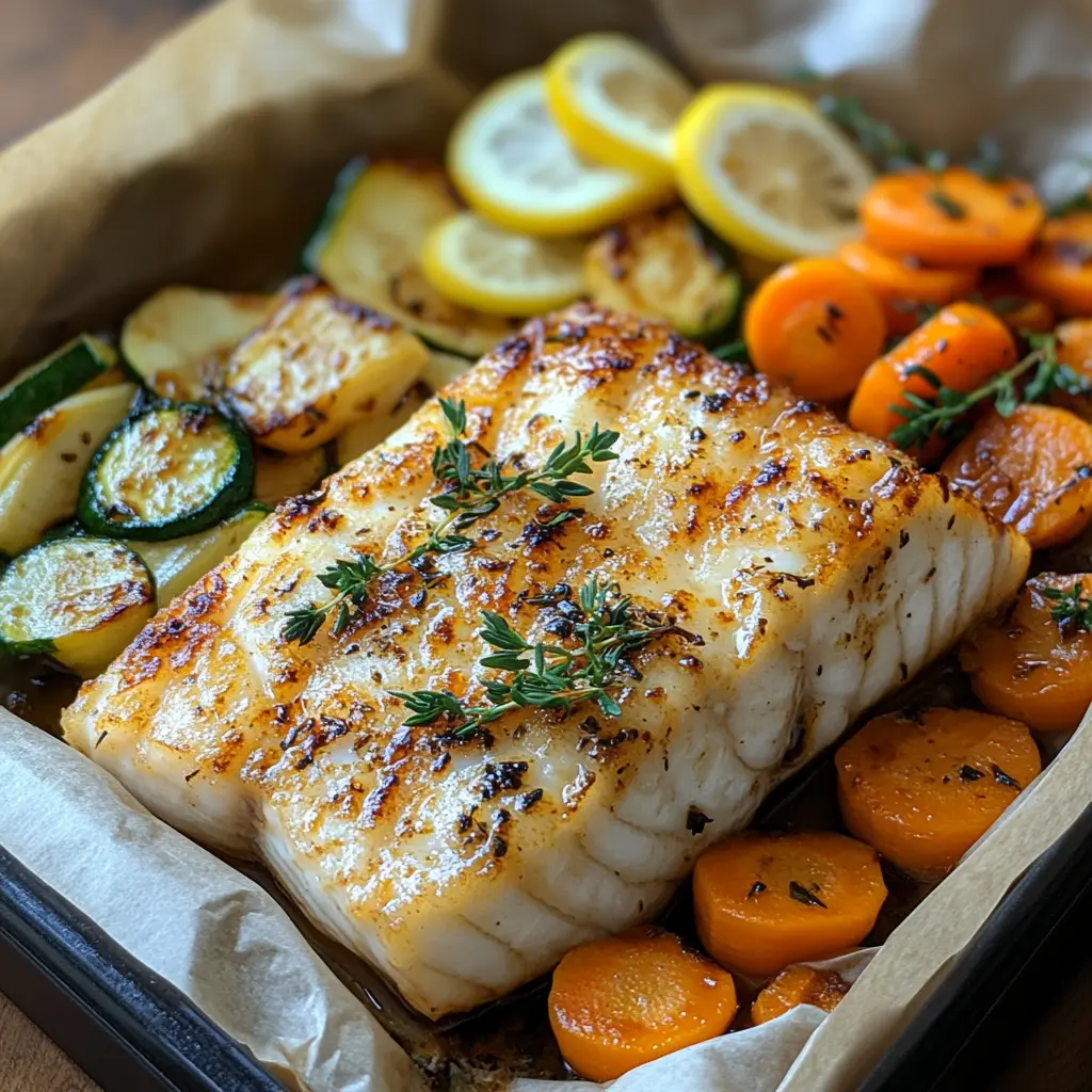 Filets de poisson en papillote et légumes vapeur