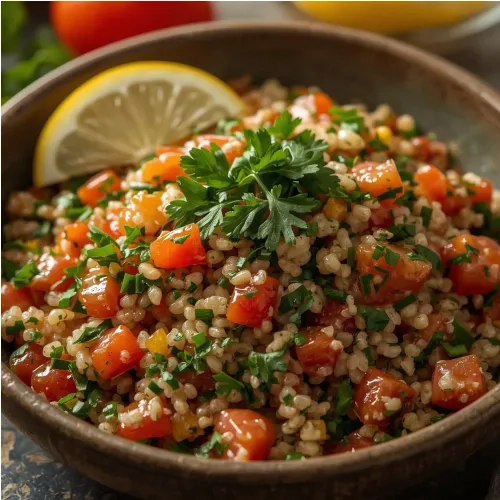 Taboulé frais au jus de tomate