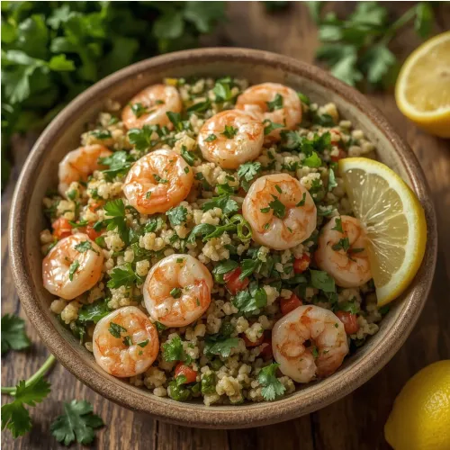 Taboulé de crevettes frais