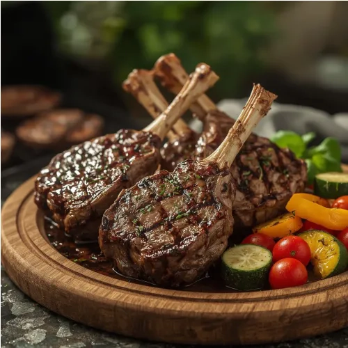 Côtelette d'agneau grillée au barbecue