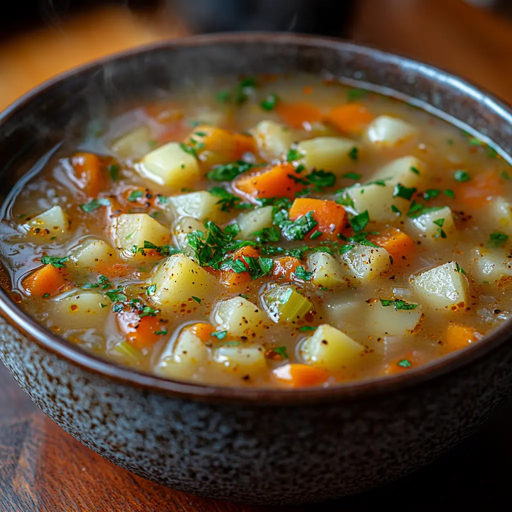 Soupe de légumes du potager