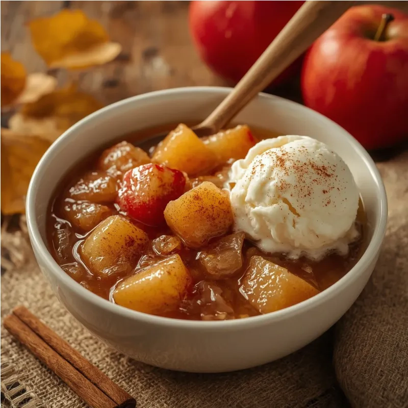 Compote de pommes &agrave; la cannelle