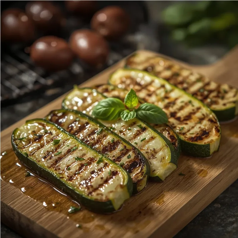 Courgettes grill&eacute;es au barbecue