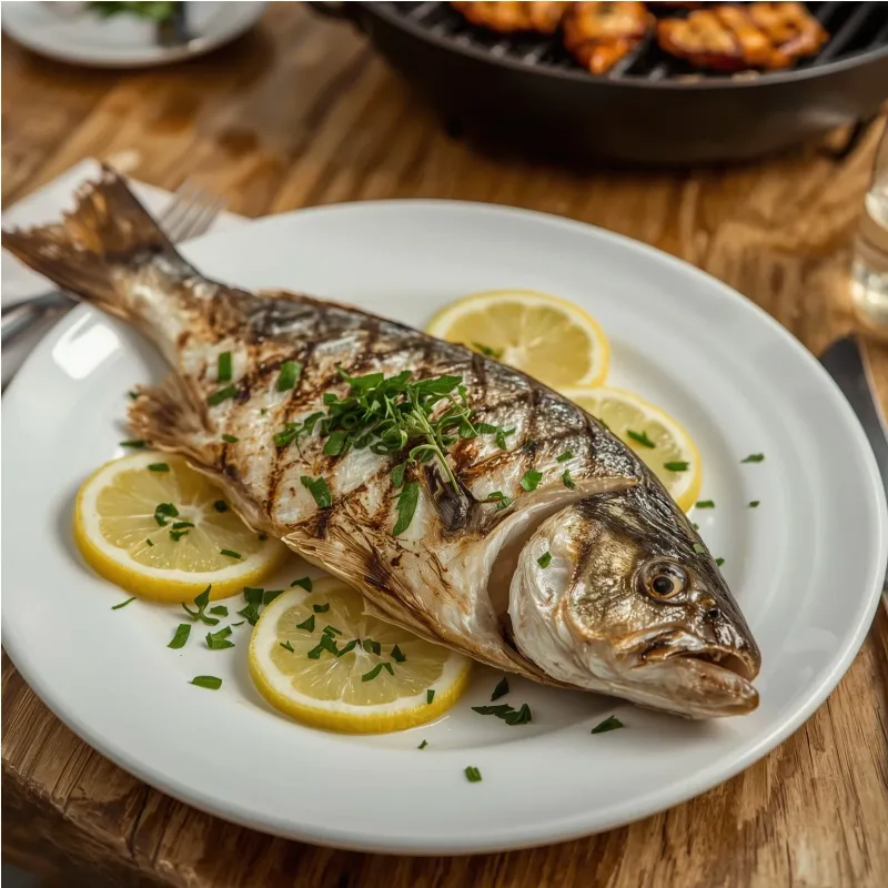 Dorade grill&eacute;e au barbecue
