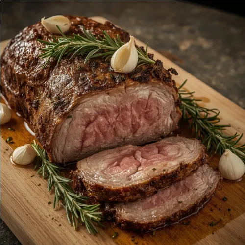 Gigot d'agneau à l'ail