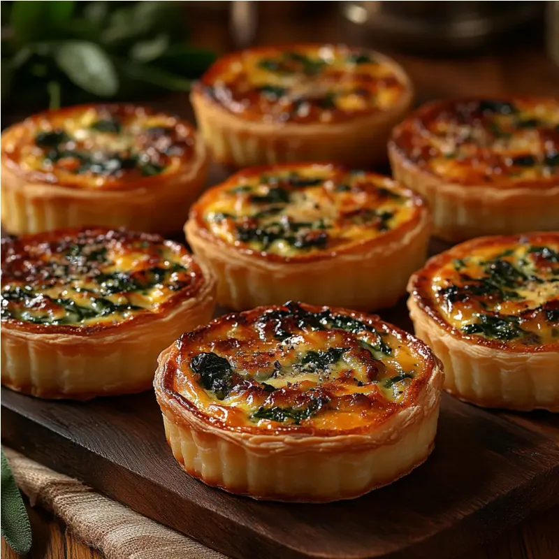 Mini quiches aux &eacute;pinards et ricotta