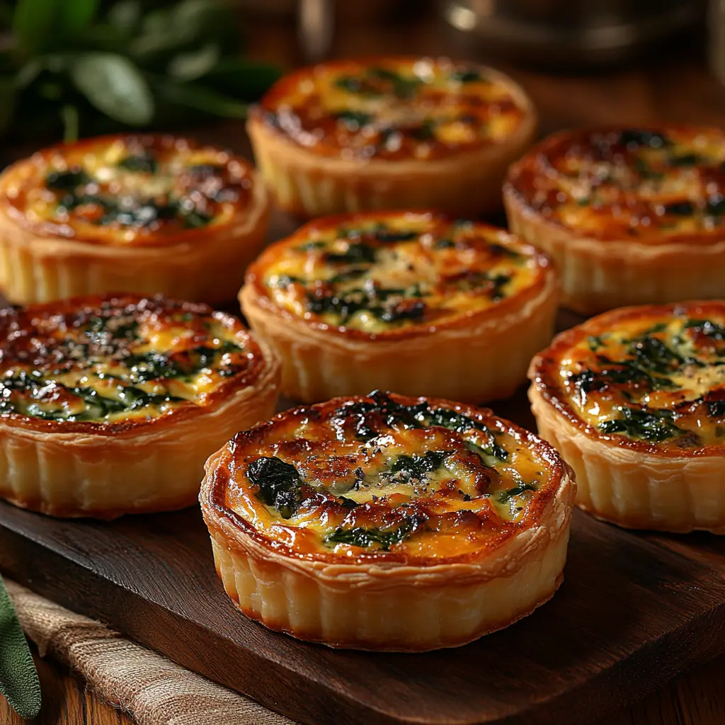 Mini quiches aux épinards et ricotta