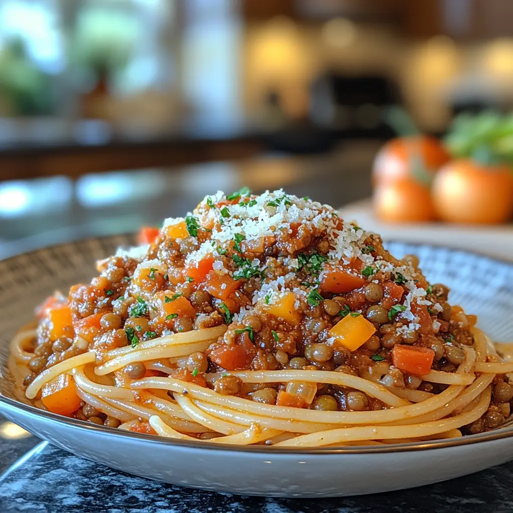 Spaghetti à la bolognaise végétarienne