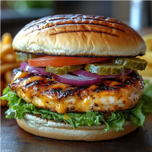 Burgers maison au poulet et crudités